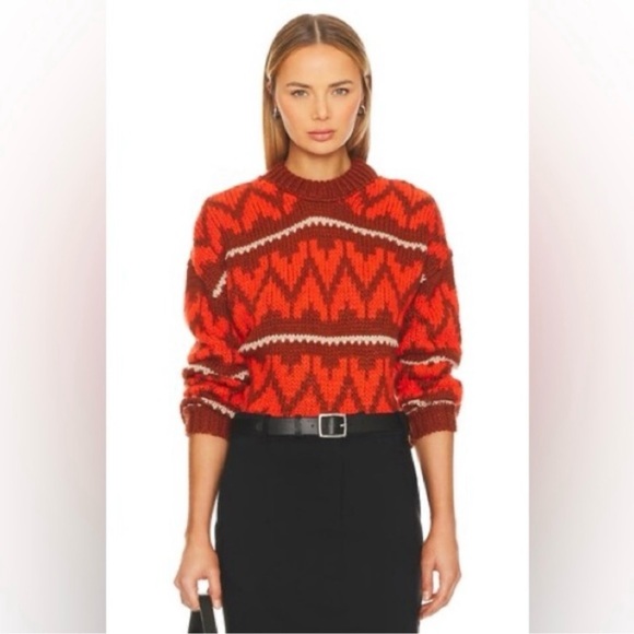 Tuckernuck The Great. The Folk Pullover
Sweater Wool Alpaca Blend Firestone
Red - Picture 3 of 14